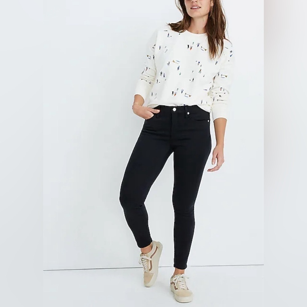 MADEWELL 9” MID-RISE SKINNY JEANS IN LUMAR WASH TENCEL DENIM EDITION SIZE 31